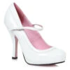 423-BABYDOLL Costume Pump | White Patent