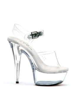 609-BROOK Platform Sandal | Clear Vinyl