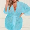 Baci Lingerie All Over Lace & Satin Robe