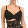 Black Sheer Lace Waist Cincher Corset
