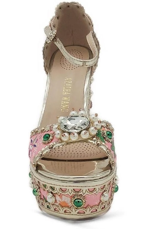 Cici Jeweled Platform Sandal - Image 4
