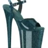 PLEASER FLAMINGO-809GP Green Glitter Patent Sandal