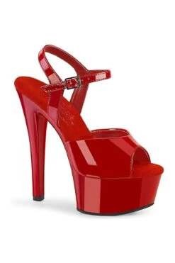 PLEASER GLEAM-609 Sandal | Red Patent