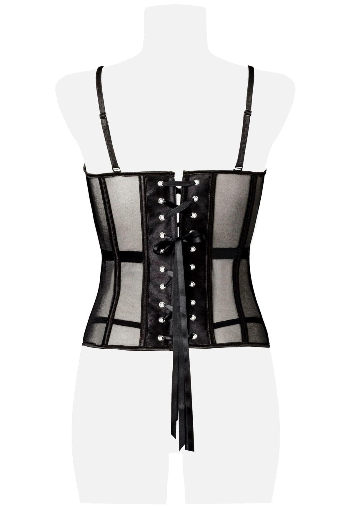 Mesh Underbust 3 Piece Corset Set - Image 6