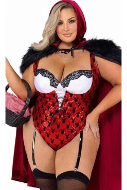 Playboy Plus Size Red Hooded Enchated Forest Costume