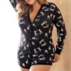 Plus Size Long Sleeve Sleep Romper