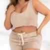 Plus Size Velour Look Lounge Set