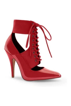 Lace Up Ankle Bootie With Stretch Ankle Cuff