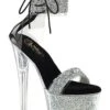 PLEASER SKY-327RSI Silver Vinyl Sandal