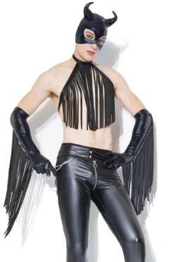 SS-Fringe Halter Harness And Skirt