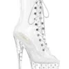 PLEASER STARDUST-1021C-7 Clear Vinyl Ankle Boot