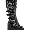 SWING-815WC Black Patent Knee Boot