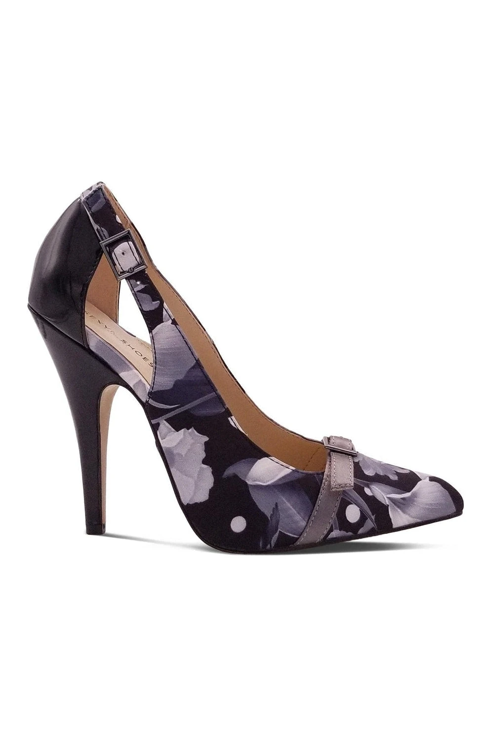 Flirty Floral Printed Pump With Buckle Detail - Image 7
