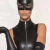 Small Faux Leather Mask Cat