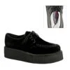 V-CREEPER-502S Black Vegan Leather Creeper