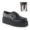 V-CREEPER-516 Black Vegan Leather Creeper