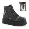 V-CREEPER-565 Black Vegan Leather Creeper