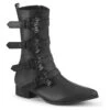 WARLOCK-110-B Black Vegan Leather Knee Boot