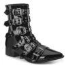 WARLOCK-70 Black Patent Knee Boot