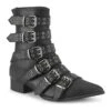 WARLOCK-70 Black Vegan Leather Knee Boot