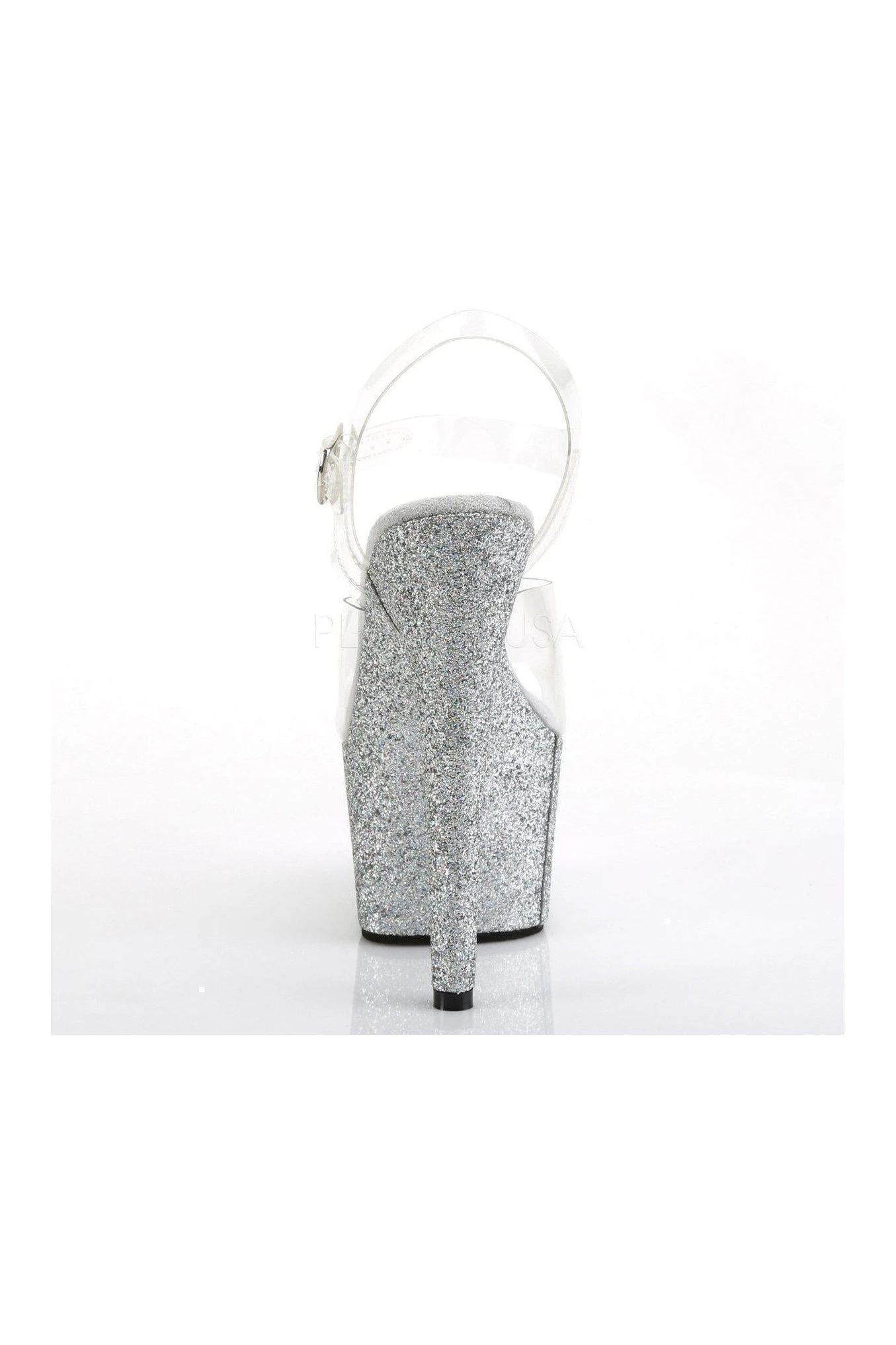 PLEASER ADORE-708HMG Platform Sandals | Clear Vinyl - Image 4