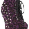 BP588-BELLADONA Wedge | Purple Faux Leather