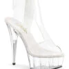 PLEASER DELIGHT-633 Platform Sandal | Clear Vinyl