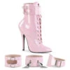 DOMINA-1023 Ankle Boot | Pink Patent