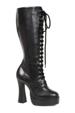 EASY Knee Boot | Black Faux Leather
