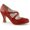 FLAPPER-35 Pump | Red Faux Leather
