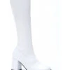 GOGO-W Costume Boot | White Patent