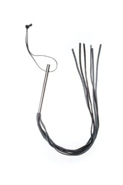 Leather Whip With Metal Handle