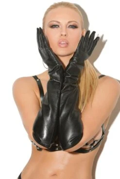 Long Leather Gloves