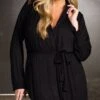 Robe Rayon Knit And Stretch Lace | Plus Size