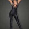 Noir Handmade Sleeveless Lace Full Bodysuit