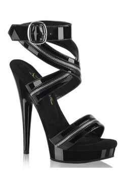 SULTRY-619 Sandal | Black Patent